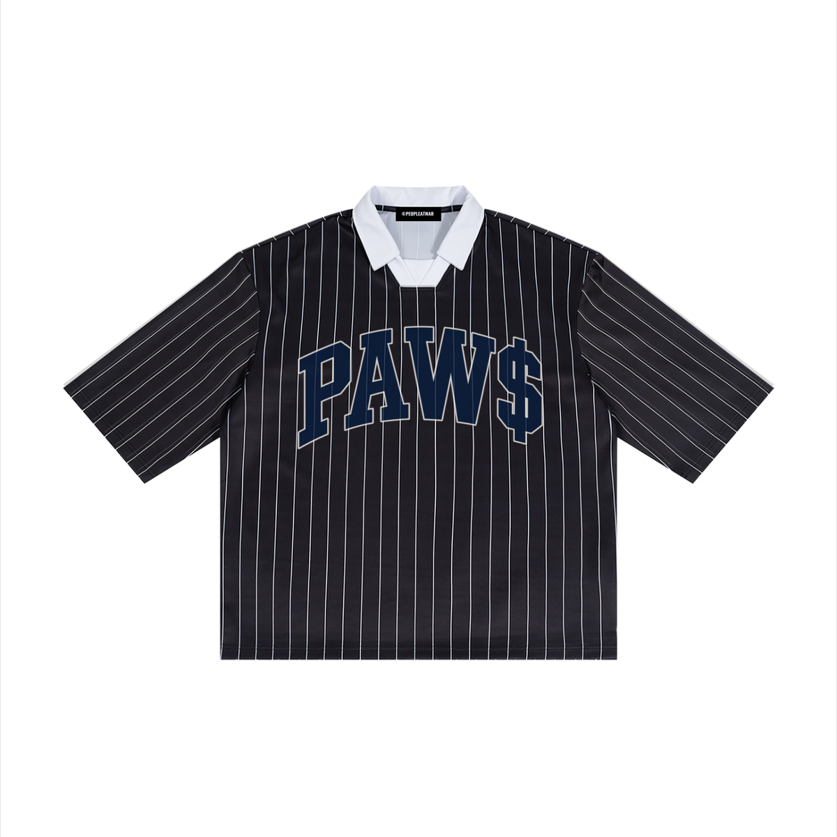 PAW$ Graphic Pinstripe Collared Soccer Jersey