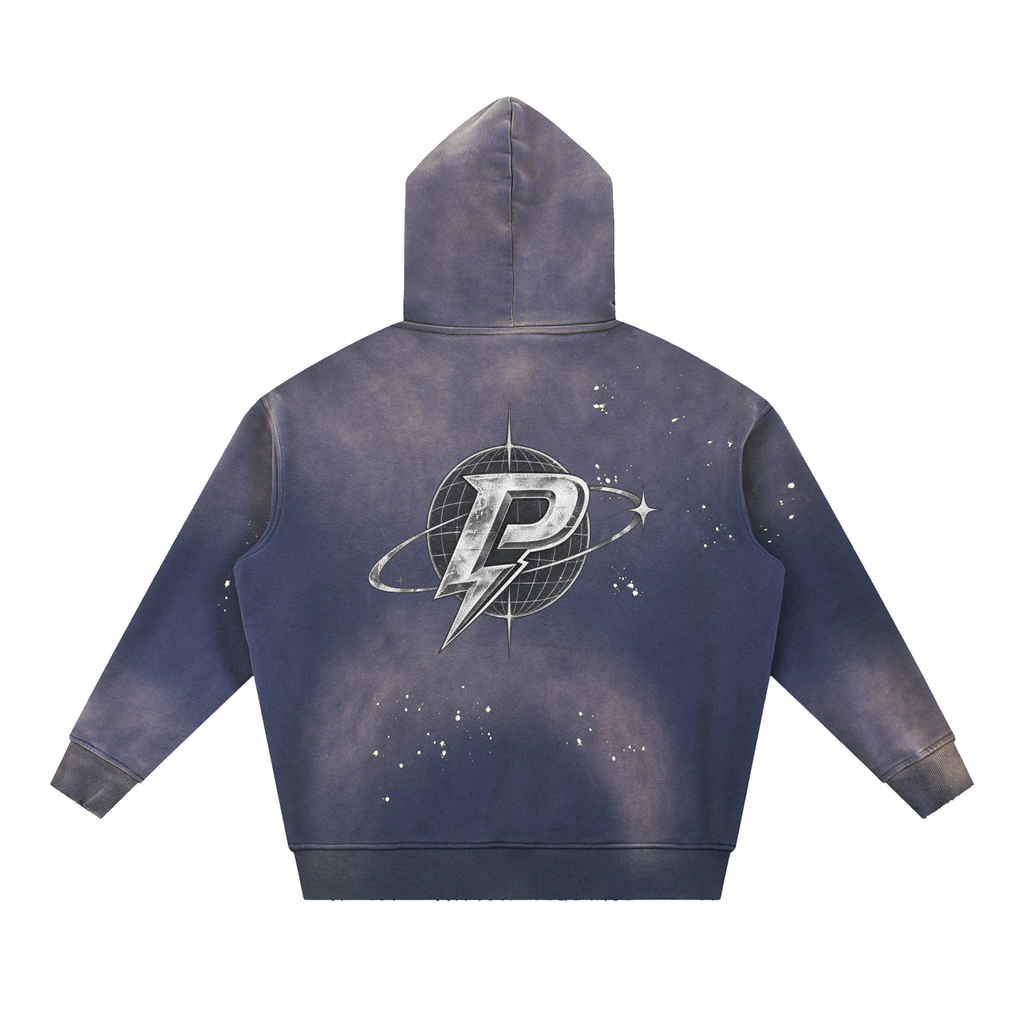 Vintage Washed PAW$ Frayed Fleece Hoodie