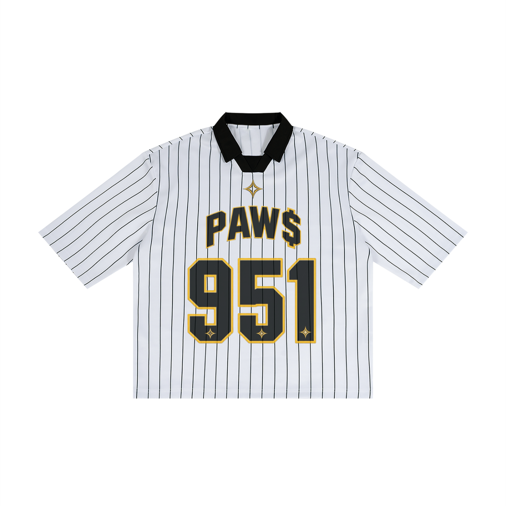 PAW$ “951” Pinstripe Collared Soccer Jersey