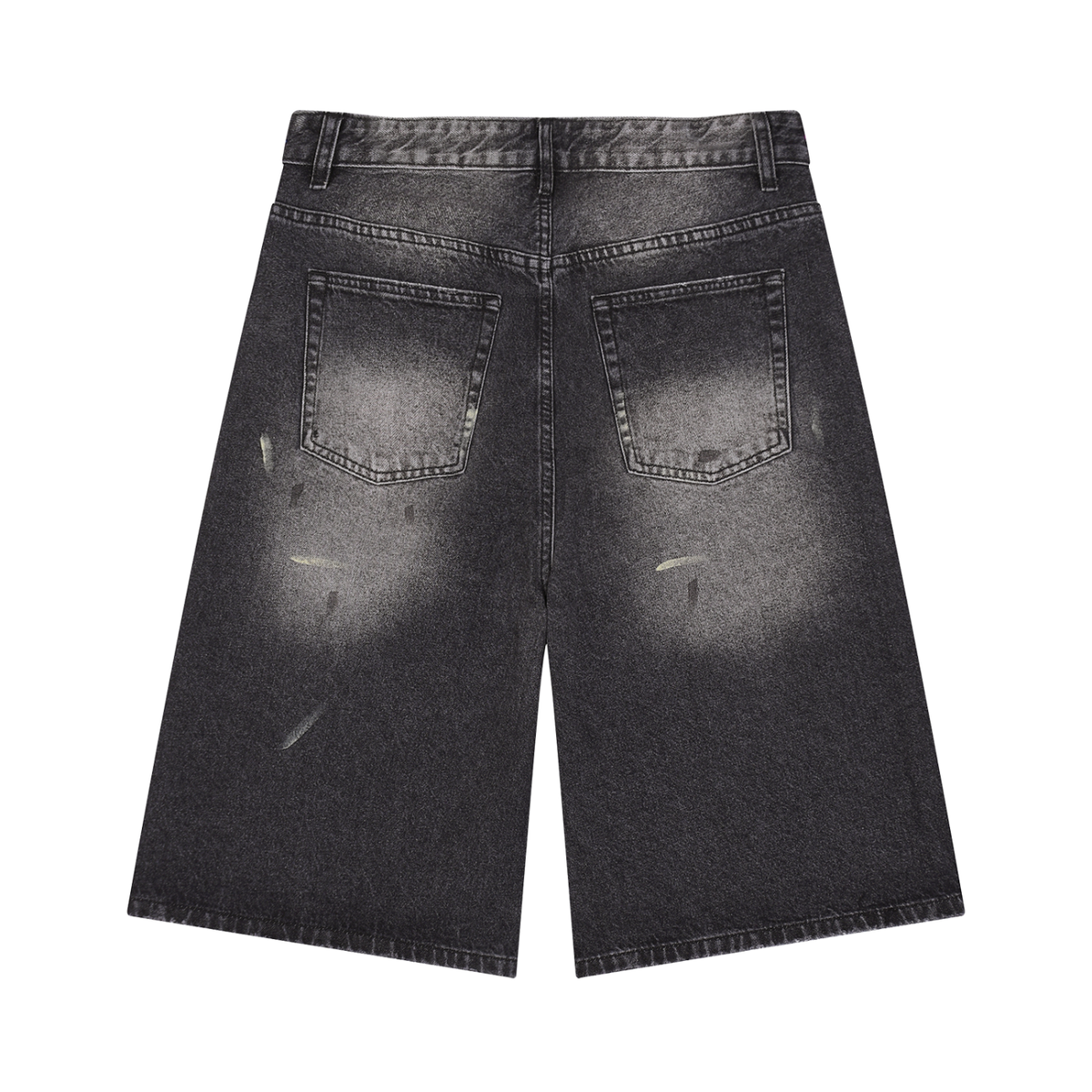 Men’s Vintage Wash Wide Leg PAW$ Denim Shorts