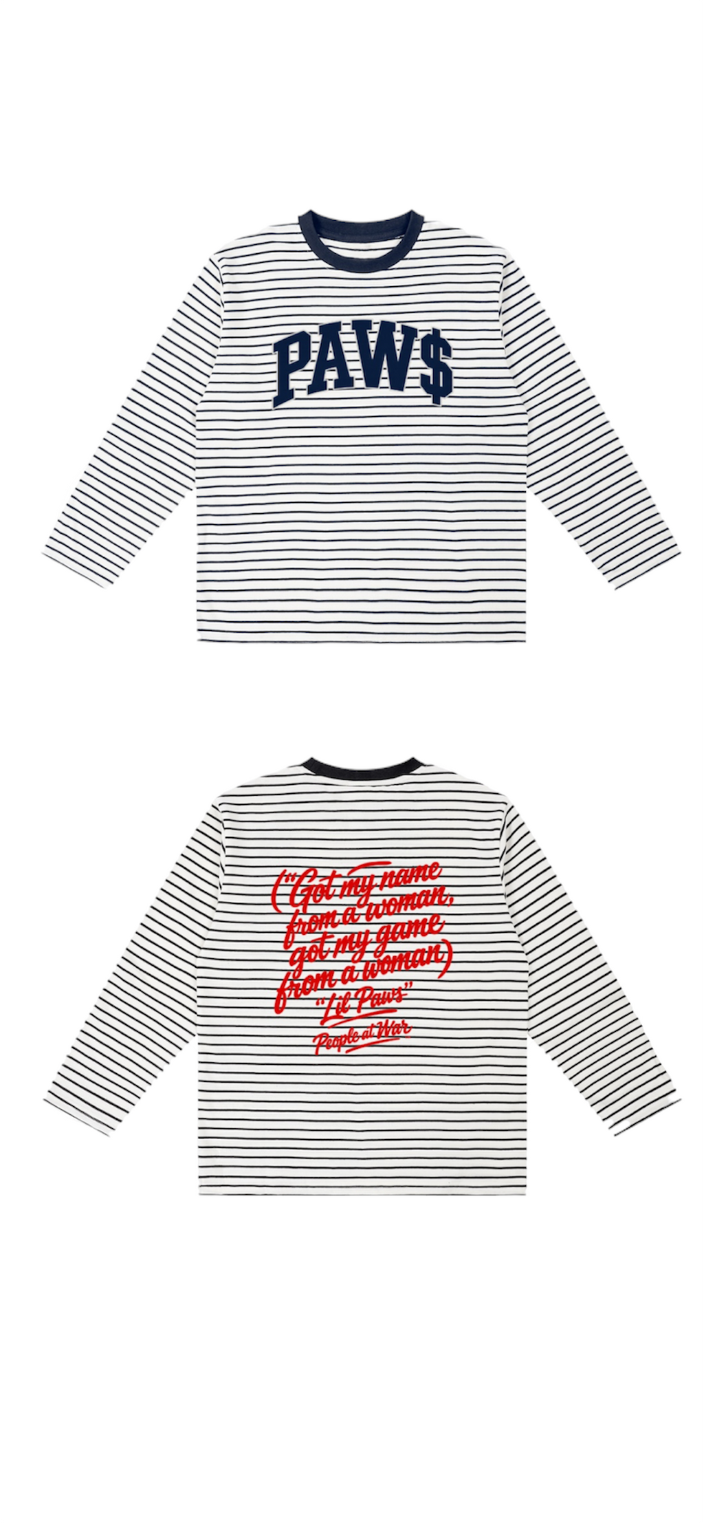 BOYS LIL PAW$ - Kid's Striped Long Sleeve T-Shirt