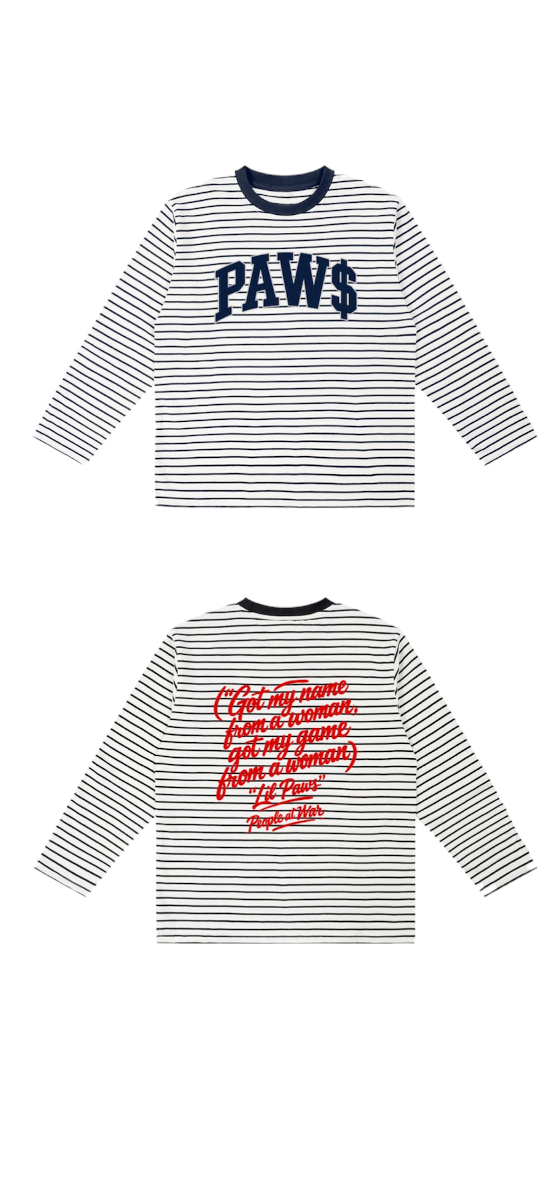 BOYS LIL PAW$ - Kid's Striped Long Sleeve T-Shirt
