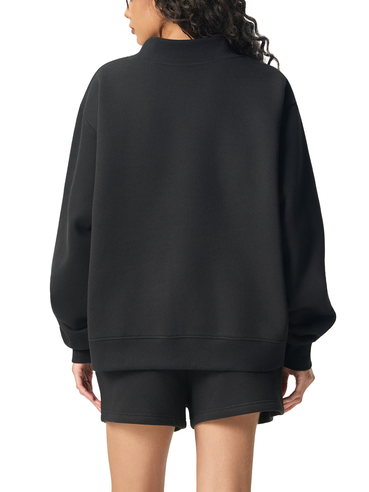 Wmns PAW$ Essential Fleece Mock-Neck Crew Sweatshirt